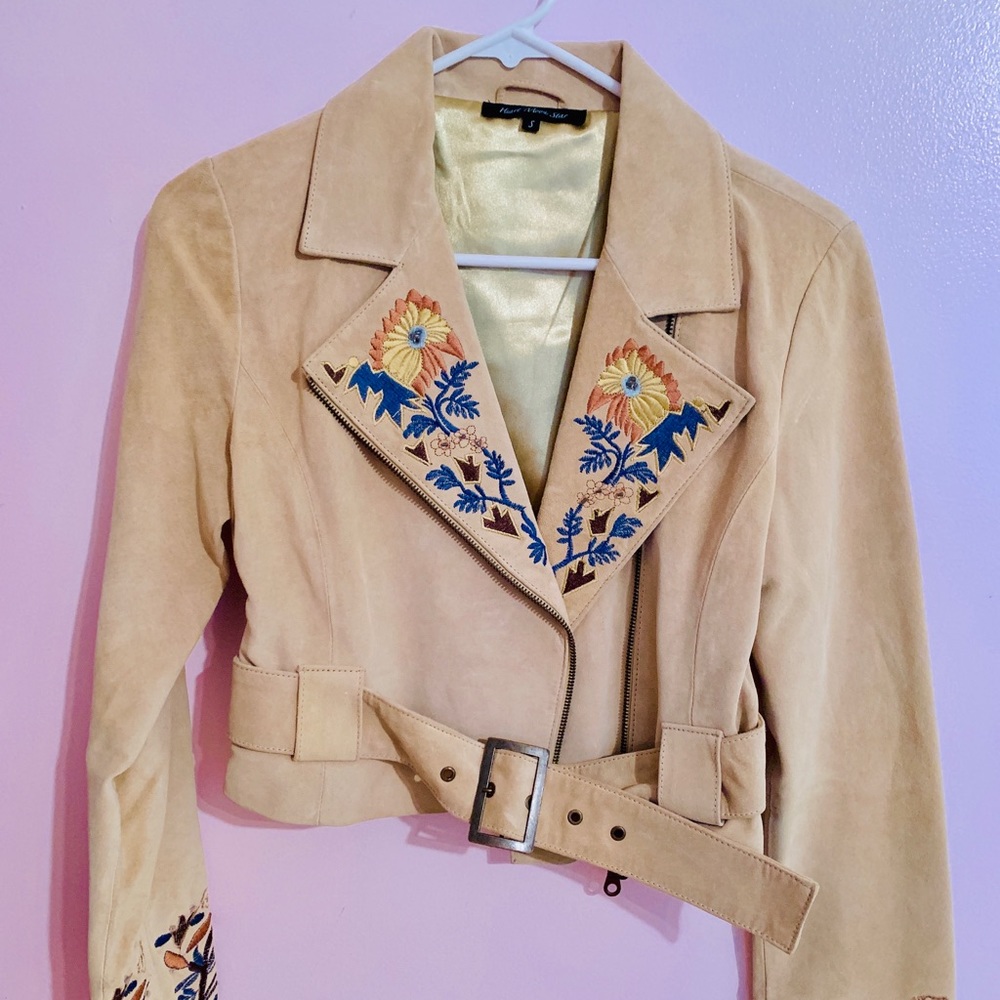 Suede Tan Belted Jacket